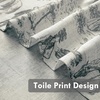 image:imageDriftAway Kitchen Curtains Orange Harvest Floral Linen Short Curtains Cafe 36 Inch Length for Living Room Bathroom Autumn Fall Printed Patterned Vintage Rod Pocket 2 Panels Orange Coral GoldToile Black