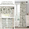 image:imageDriftAway Kitchen Curtains Orange Harvest Floral Linen Short Curtains Cafe 36 Inch Length for Living Room Bathroom Autumn Fall Printed Patterned Vintage Rod Pocket 2 Panels Orange Coral GoldFreda Loden Green