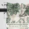 image:imageDriftAway Kitchen Curtains Orange Harvest Floral Linen Short Curtains Cafe 36 Inch Length for Living Room Bathroom Autumn Fall Printed Patterned Vintage Rod Pocket 2 Panels Orange Coral GoldFreda Loden Green