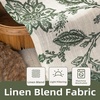 image:imageDriftAway Kitchen Curtains Orange Harvest Floral Linen Short Curtains Cafe 36 Inch Length for Living Room Bathroom Autumn Fall Printed Patterned Vintage Rod Pocket 2 Panels Orange Coral GoldFreda Loden Green