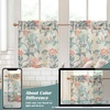 image:imageDriftAway Kitchen Curtains Orange Harvest Floral Linen Short Curtains Cafe 36 Inch Length for Living Room Bathroom Autumn Fall Printed Patterned Vintage Rod Pocket 2 Panels Orange Coral GoldAda Multi