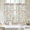 image:imageDriftAway Kitchen Curtains Orange Harvest Floral Linen Short Curtains Cafe 36 Inch Length for Living Room Bathroom Autumn Fall Printed Patterned Vintage Rod Pocket 2 Panels Orange Coral GoldAda Multi