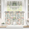 image:imageDriftAway Kitchen Curtains Orange Harvest Floral Linen Short Curtains Cafe 36 Inch Length for Living Room Bathroom Autumn Fall Printed Patterned Vintage Rod Pocket 2 Panels Orange Coral GoldAda Multi