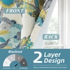 image:imageDriftAway Layla Classic America Style Floral Leaves Room Darkening Window Curtain Valance Rod Pocket Single 52 Inch by 14 Inch Plus 2 Inch Header Ivory Teal GrayLinen Teal Gray