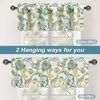 image:imageDriftAway Layla Classic America Style Floral Leaves Room Darkening Window Curtain Valance Rod Pocket Single 52 Inch by 14 Inch Plus 2 Inch Header Ivory Teal GrayLinen Teal Gray