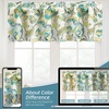 image:imageDriftAway Layla Classic America Style Floral Leaves Room Darkening Window Curtain Valance Rod Pocket Single 52 Inch by 14 Inch Plus 2 Inch Header Ivory Teal GrayLinen Teal Gray