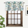 image:imageDriftAway Layla Classic America Style Floral Leaves Room Darkening Window Curtain Valance Rod Pocket Single 52 Inch by 14 Inch Plus 2 Inch Header Ivory Teal GrayIvory Teal Gray
