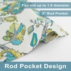 image:imageDriftAway Layla Classic America Style Floral Leaves Room Darkening Window Curtain Valance Rod Pocket Single 52 Inch by 14 Inch Plus 2 Inch Header Ivory Teal GrayLinen Teal Gray
