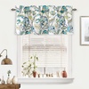 image:imageDriftAway Layla Classic America Style Floral Leaves Room Darkening Window Curtain Valance Rod Pocket Single 52 Inch by 14 Inch Plus 2 Inch Header Ivory Teal GrayIvory Teal Gray