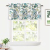 image:imageDriftAway Layla Classic America Style Floral Leaves Room Darkening Window Curtain Valance Rod Pocket Single 52 Inch by 14 Inch Plus 2 Inch Header Ivory Teal GrayIvory Teal Gray