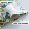 image:imageDriftAway Layla Classic America Style Floral Leaves Room Darkening Window Curtain Valance Rod Pocket Single 52 Inch by 14 Inch Plus 2 Inch Header Ivory Teal GrayIvory Teal Gray