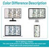 image:imageDriftAway Layla Classic America Style Floral Leaves Room Darkening Window Curtain Valance Rod Pocket Single 52 Inch by 14 Inch Plus 2 Inch Header Ivory Teal GrayIvory Teal Gray
