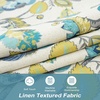 image:imageDriftAway Layla Classic America Style Floral Leaves Room Darkening Window Curtain Valance Rod Pocket Single 52 Inch by 14 Inch Plus 2 Inch Header Ivory Teal GrayLinen Teal Gray