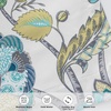 image:imageDriftAway Layla Classic America Style Floral Leaves Room Darkening Window Curtain Valance Rod Pocket Single 52 Inch by 14 Inch Plus 2 Inch Header Ivory Teal GrayIvory Teal Gray