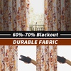 image:imageDriftAway Leah Abstract Floral Blossom Ink Painting Room Darkening Thermal Insulated Grommet Unlined Window Curtains 2 Panels Each Size 52 Inch by 84 Inch Red Rust Orange Gold YellowRedGray