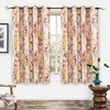 image:imageDriftAway Leah Abstract Floral Blossom Ink Painting Room Darkening Thermal Insulated Grommet Unlined Window Curtains 2 Panels Each Size 52 Inch by 84 Inch Red Rust Orange Gold YellowRedGray
