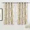 image:imageDriftAway Leah Abstract Floral Blossom Ink Painting Room Darkening Thermal Insulated Grommet Unlined Window Curtains 2 Panels Each Size 52 Inch by 84 Inch Red Rust Orange Gold YellowGolden YellowGray