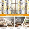 image:imageDriftAway Leah Abstract Floral Blossom Ink Painting Room Darkening Thermal Insulated Grommet Unlined Window Curtains 2 Panels Each Size 52 Inch by 84 Inch Red Rust Orange Gold YellowFull Blackout Yellow