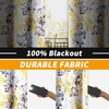 image:imageDriftAway Leah Abstract Floral Blossom Ink Painting Room Darkening Thermal Insulated Grommet Unlined Window Curtains 2 Panels Each Size 52 Inch by 84 Inch Red Rust Orange Gold YellowFull Blackout Yellow