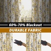 image:imageDriftAway Leah Abstract Floral Blossom Ink Painting Room Darkening Thermal Insulated Grommet Unlined Window Curtains 2 Panels Each Size 52 Inch by 84 Inch Red Rust Orange Gold YellowGolden YellowGray