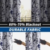 image:imageDriftAway Leah Abstract Floral Blossom Ink Painting Room Darkening Thermal Insulated Grommet Unlined Window Curtains 2 Panels Each Size 52 Inch by 84 Inch Red Rust Orange Gold YellowNavyGray