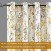 image:imageDriftAway Leah Abstract Floral Blossom Ink Painting Room Darkening Thermal Insulated Grommet Unlined Window Curtains 2 Panels Each Size 52 Inch by 84 Inch Red Rust Orange Gold YellowGolden YellowGray
