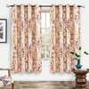 image:imageDriftAway Leah Abstract Floral Blossom Ink Painting Room Darkening Thermal Insulated Grommet Unlined Window Curtains 2 Panels Each Size 52 Inch by 84 Inch Red Rust Orange Gold YellowRedGray