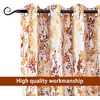 image:imageDriftAway Leah Abstract Floral Blossom Ink Painting Room Darkening Thermal Insulated Grommet Unlined Window Curtains 2 Panels Each Size 52 Inch by 84 Inch Red Rust Orange Gold YellowRedGray