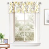 image:imageDriftAway Leah Abstract Floral Blossom Ink Painting Thermal Insulated Window Curtain Valance Rod Pocket 52 Inch by 14 Inch Plus 2 Inch Header Golden Yellow Gray 1 PackGolden YellowGray