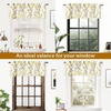 image:imageDriftAway Leah Abstract Floral Blossom Ink Painting Thermal Insulated Window Curtain Valance Rod Pocket 52 Inch by 14 Inch Plus 2 Inch Header Golden Yellow Gray 1 PackGolden YellowGray