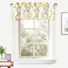 image:imageDriftAway Leah Abstract Floral Blossom Ink Painting Thermal Insulated Window Curtain Valance Rod Pocket 52 Inch by 14 Inch Plus 2 Inch Header Golden Yellow Gray 1 PackGolden YellowGray