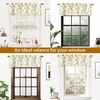 image:imageDriftAway Leah Abstract Floral Blossom Ink Painting Thermal Insulated Window Curtain Valance Rod Pocket 52 Inch by 14 Inch Plus 2 Inch Header Golden Yellow Gray 1 PackGolden YellowGray