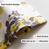 image:imageDriftAway Leah Abstract Floral Blossom Ink Painting Thermal Insulated Window Curtain Valance Rod Pocket 52 Inch by 14 Inch Plus 2 Inch Header Golden Yellow Gray 1 PackGolden YellowGray