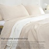 image:imageDriftAway Linen Duvet Cover Set for King Size Prewashed 100 Percent Flax Linen Duvet Cover for Hot Sleepers Moisture Wicking Breathable Duvet Cover with Pillow Shams Bedding Collection Solid Linen