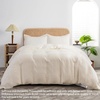 image:imageDriftAway Linen Duvet Cover Set for King Size Prewashed 100 Percent Flax Linen Duvet Cover for Hot Sleepers Moisture Wicking Breathable Duvet Cover with Pillow Shams Bedding Collection Solid Linen