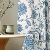 image:imageDriftAway Linen Floral Paisley Blackout Curtains Grommet W52 x L84 RedFredablue