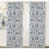 image:imageDriftAway Linen Floral Paisley Blackout Curtains Grommet W52 x L84 RedFredablue