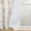 image:imageDriftAway Linen Floral Paisley Blackout Curtains Grommet W52 x L84 RedFredacamel Beige