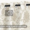 image:imageDriftAway Linen Floral Paisley Blackout Curtains Grommet W52 x L84 RedFredacamel Beige
