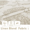 image:imageDriftAway Linen Floral Paisley Blackout Curtains Grommet W52 x L84 RedFredacamel Beige