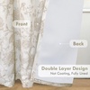 image:imageDriftAway Linen Floral Paisley Blackout Curtains Grommet W52 x L84 RedFredacamel Beige