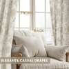 image:imageDriftAway Linen Floral Paisley Blackout Curtains Grommet W52 x L84 RedFredacamel Beige