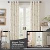 image:imageDriftAway Linen Floral Paisley Blackout Curtains Grommet W52 x L84 RedFredacamel Beige