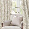 image:imageDriftAway Linen Floral Paisley Blackout Curtains Grommet W52 x L84 RedFredacamel Beige