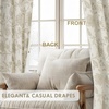 image:imageDriftAway Linen Floral Paisley Blackout Curtains Grommet W52 x L84 RedFredacamel Beige