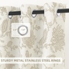 image:imageDriftAway Linen Floral Paisley Blackout Curtains Grommet W52 x L84 RedFredacamel Beige