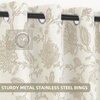 image:imageDriftAway Linen Floral Paisley Blackout Curtains Grommet W52 x L84 RedFredacamel Beige