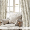 image:imageDriftAway Linen Floral Paisley Blackout Curtains Grommet W52 x L84 RedFredacamel Beige