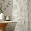 image:imageDriftAway Linen Floral Paisley Blackout Curtains Grommet W52 x L84 RedFredacamel Beige
