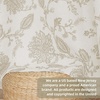 image:imageDriftAway Linen Floral Paisley Blackout Curtains Grommet W52 x L84 RedFredacamel Beige